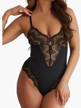 Pinsey Sculpting Lace Shapewear Bodysuit 1X